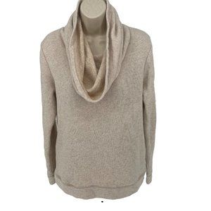 J Crew Women’s Wool Blend Cowl Neck Slouchy Sweater Sweatshirt Oatmeal Sz Large
